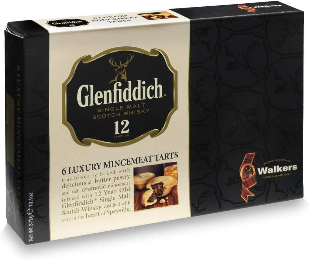 Walker's Shortbread Glenfiddich Holiday Mincemeat Tarts, Luxury Holiday Treat, 13.1 Oz (Pack of 2)