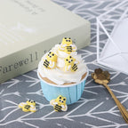 Edible 12 pieces Bee cake decorations, Bees cupcake toppers, perfect Icing Cookies decro for Valentine's Day Birthday Halloween Thanksgiving Christmas party Team Dinner