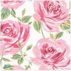 Caspari Bella Rosa Paper Cocktail Napkins in Pink, 20 Per Package