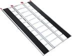 GarveeTech Snowmobile Loading Ramp, 1500Lbs Aluminum Tri-Fold Ramps with Ski Guides for Snowmobile, 85" x 54" Foldable Ramp with Straps for ATV, UTV, Lawn Tractor, Motorcycle, Truck & Trailer