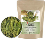 FullChea - Longjing Tea - Dragonwell Tea - Chinese Green Tea Loose Leaf - First Grade - Natural Lung Ching Dragon Well - 8oz / 226g
