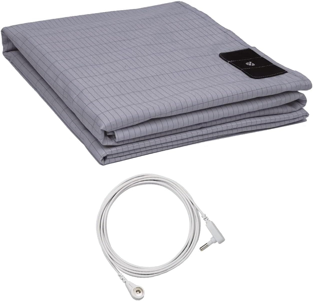 NIULAFR Grounding Sheet, 27"x52" Flat Grounding Sheet with 15ft Grounded Cord, Earth Connected Grounded Bed Sheet for Better Sleep, Stress Relief