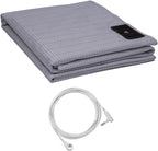 NIULAFR Grounding Sheet, 27"x52" Flat Grounding Sheet with 15ft Grounded Cord, Earth Connected Grounded Bed Sheet for Better Sleep, Stress Relief