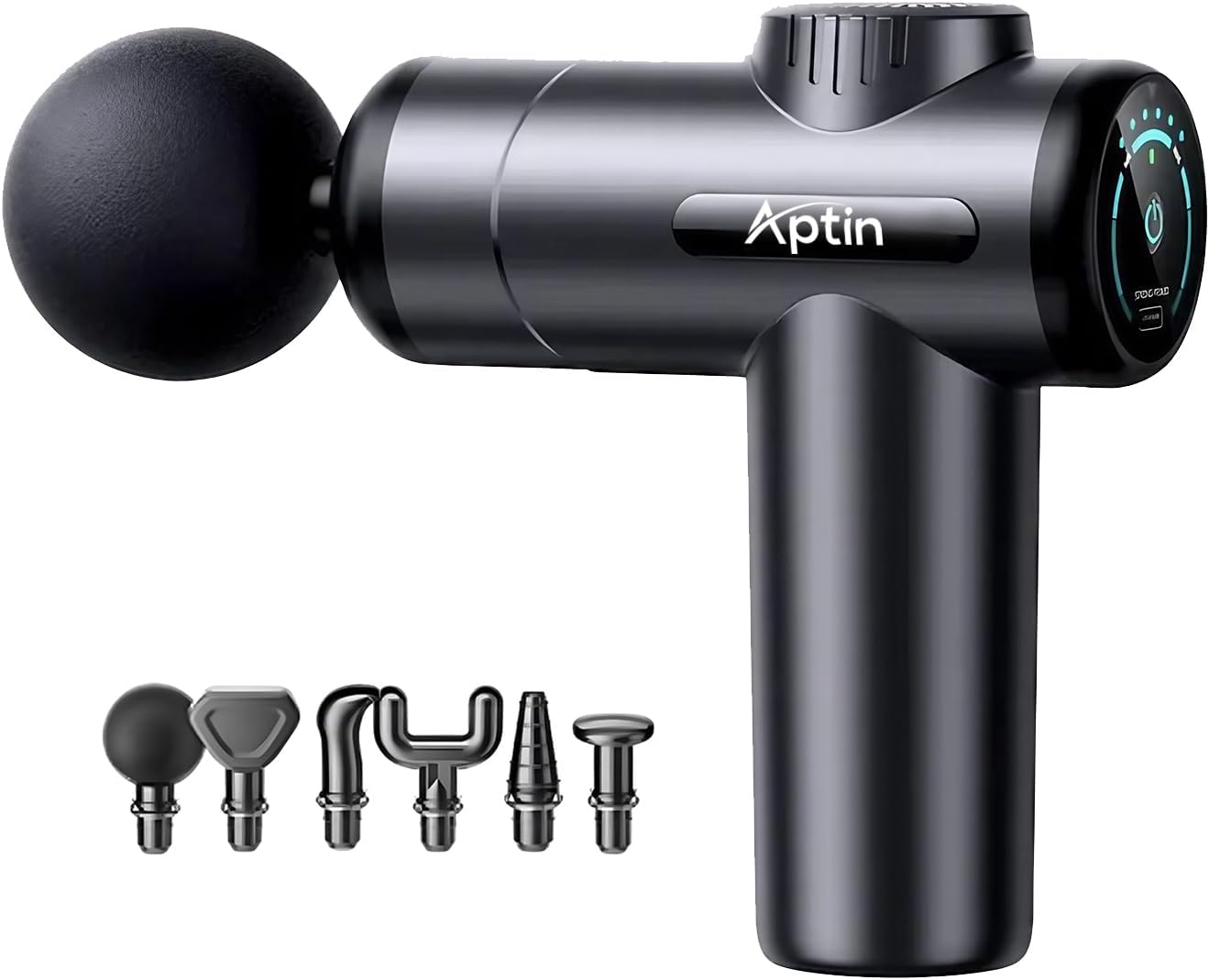 Portable Deep Tissue Muscle Massage Gun – 99-Speed Handheld Percussion Massager with LCD Display, Quiet Motor, 6 Heads & Carrying Case – Rechargeable Body Relaxation Tool for Active Lifestyles