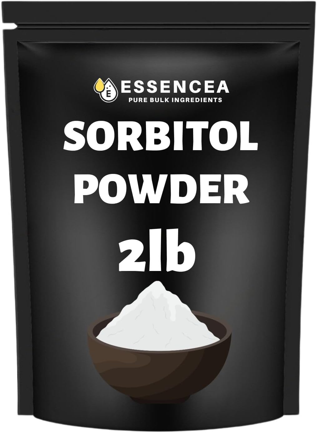 Sorbitol Powder 2lb by Essencea Pure Bulk Ingredients | Sugar-Free Sweetener | Sugar Substitute, Low Calorie Sweetener | Gluten Free (32 Ounces) [Packing may vary]