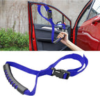 Car Grab Handle, Adjustable Standing Aid Safety Handle, Portable Vehicle Nylon Grip Handle for Elderly Disabled, Vehicle Support Grab Bar Mobility Assist Device for Car Truck Van (Blue, 1PC)