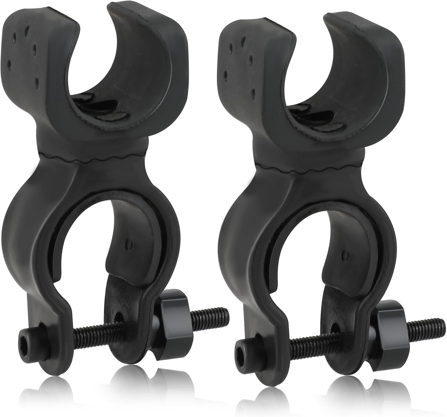 Piriuuo 2 Pcs Cane Holder for Walker, Universal Cane Holder Rollator Accessories Strong Crutches Stick Bracket Walking Stick Holder Accessories for Wheelchair Mobility Scooter Walker Accessories