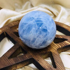 Meditation Home 90mm Natural Aquamarine Crystal Sphere Beautiful Kyanite Quartz Stone Ball 1pcs (Size : 50-60mm)