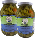 MI TIERRA - Loroco in Brine 32oz - Loroco En Salmuera - Pack of 2