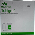 Tubi Grip Natural Size E Tubular Bandage, 8.75cm x 10M, Elasticated Cotton Support Bandage, 10.9 Yards
