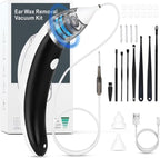 Ear Vacuum Ear Wax Removal Kit with 5 Levels Strong Suction, USB Rechargeable Reusable Electric Ear Suction Vacuum Tool for Adults and Kids (Black)