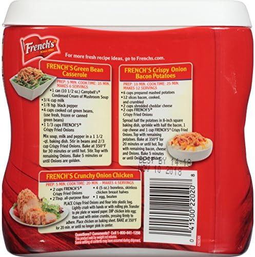 French's, Original Crispy Fried Onions, 6 Oz (Pack of 2)