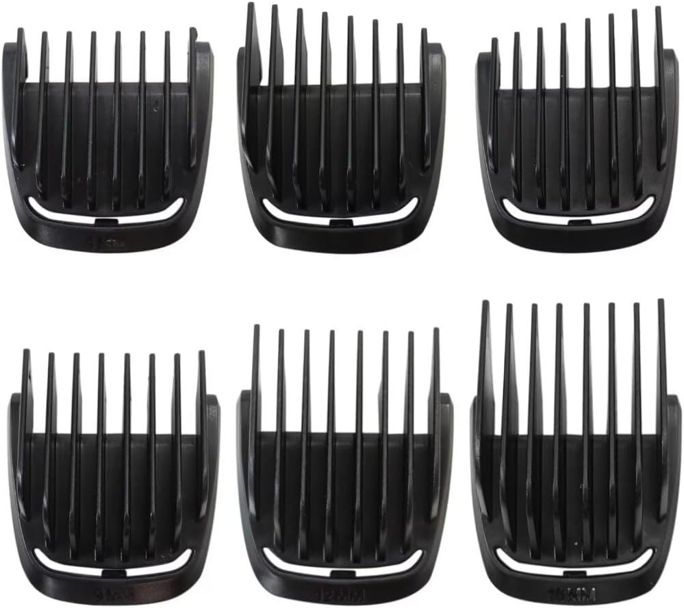 Guide Comb Guard Set 4mm 9mm 12mm 16mm Left and Right Taper Compatible for Philips Norelco 41mm Multigroom Trimmer Replacement T Blade