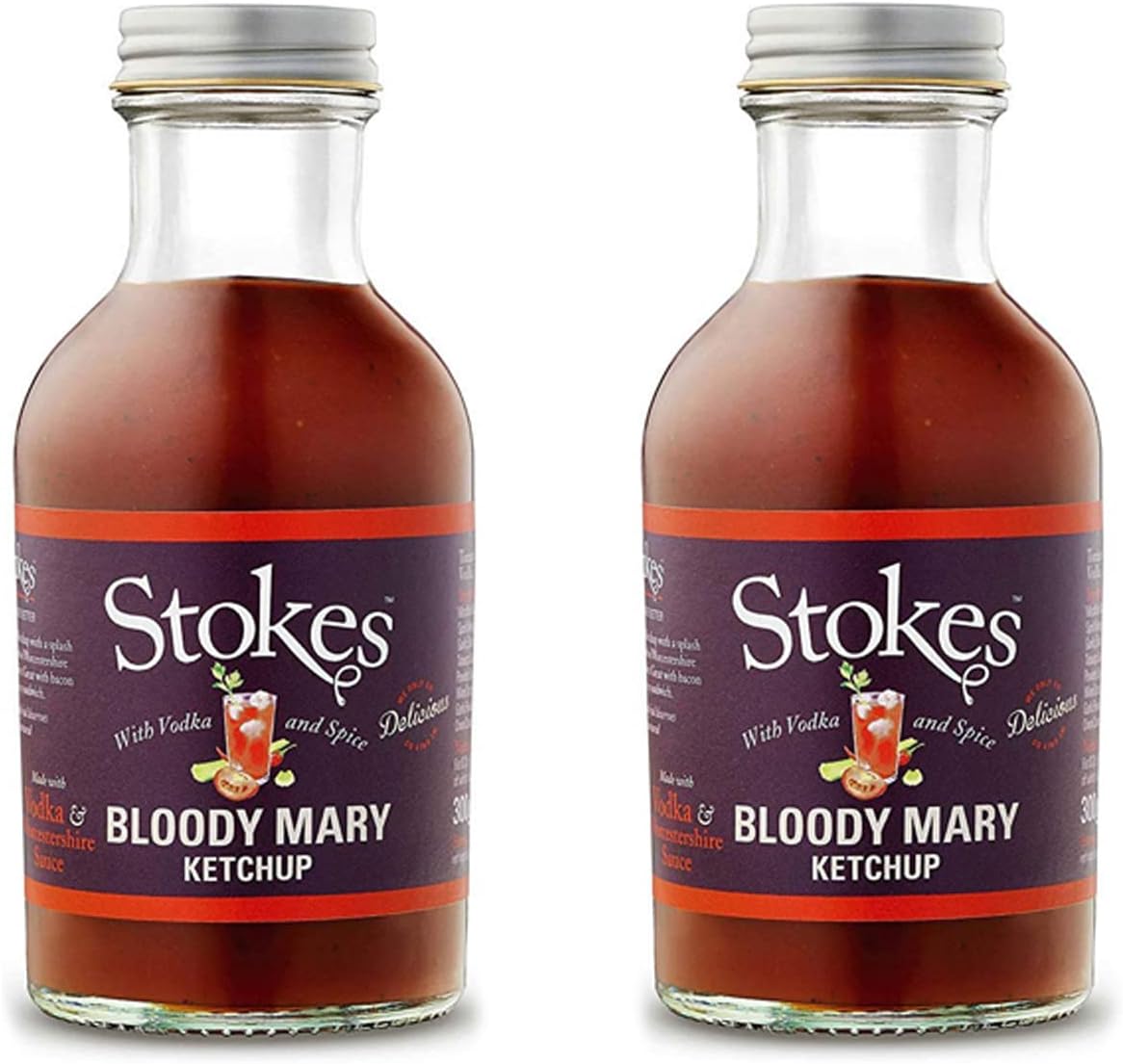 Stokes Bloody Mary Ketchup with Chase Vodka (300g) - Pack of 2