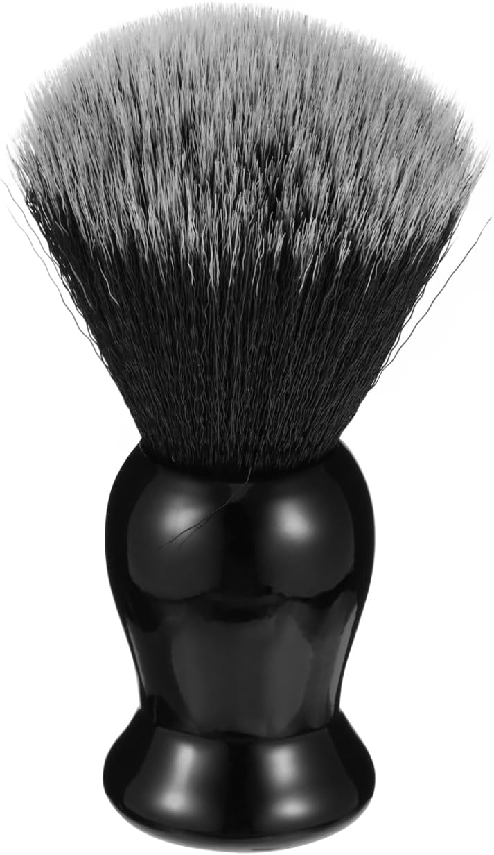 Hemoton Beard Brush Double Colored Nylon Bristles Synthetic Shaving Brush 4.05 Inch Handle Men S Grooming Lathering Beard Cleaning Tool Travel Salon Use