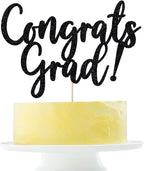 Black flash Congrats grad Cake Topper，2025 Graduate Party Decorations (4)