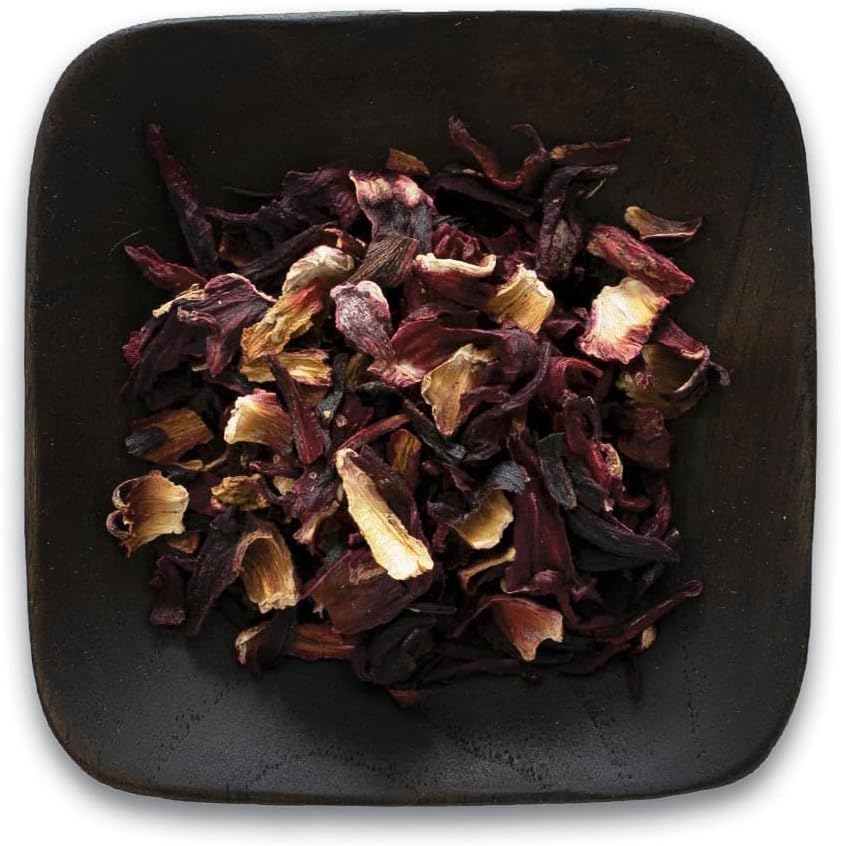 Frontier Co-op Organic Hibiscus Flowers, 16 Ounce, Sun Dried Bright Red Color, Fruity Flavor, Non Irradiated, Non ETO, Kosher
