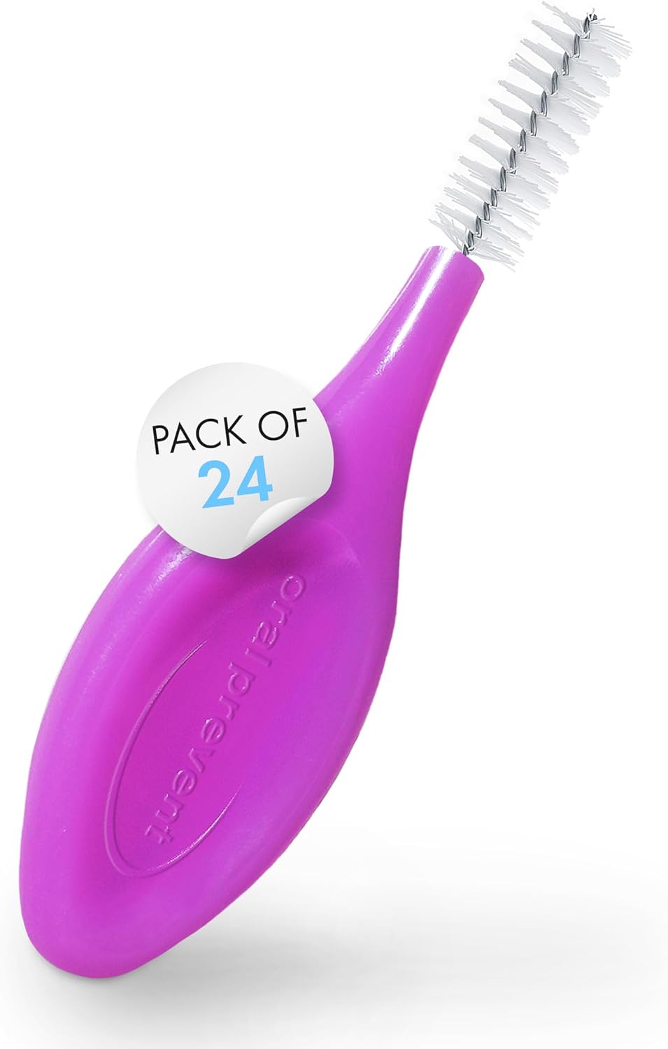 Smart Grip Interdental Brushes 1.30 mm – Purple – ISO 7 – Deep Cleaning Between Teeth – Ultra-Fine Dental Picks – 24 Pack