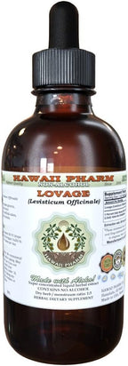 Hawaii Pharm Lovage Alcohol-Free Liquid Extract, Lovage (Levisticum Officinale) Root Glycerite Natural Herbal Supplement 2 oz