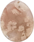 Natural Cherry Quartz Water Drop Chakra Thumb Worry Stone,Stress Relax Healing Reiki Crystal Pocket Palm Stones