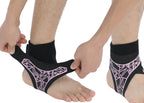 2 Pack Ankle Brace & Elastic Supports for Men & Women, Ankle Support Ankle Compression Sleeve, Plantar Fasciitis Relief Achilles Tendonitis Brace Achilles Tendonitis Wrap (Pink, S/M)