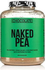 NAKED Nutrition Chocolate Pea Protein Isolate - 5Lb Bulk, NSF Certified, Plant Based, Vegetarian & Vegan Protein. Easy to Digest, Non-GMO, Gluten Free, Lactose Free, Soy Free