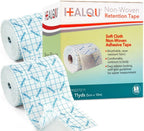 Dressing Retention Tape - 2" x 11yd, 2 Rolls Premium Non-Woven Hypoallergenic Cloth - Secure and Gentle Adhesive for Wound Dressings - Latex-Free and Versatile for Sensitive Skin Care - HEALQU