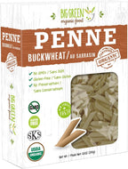 Big Green Organic Food- Organic Buckwheat Penne, 8.8oz, 100% buckwheat, Gluten-Free, Non-GMO, Vegan (1)
