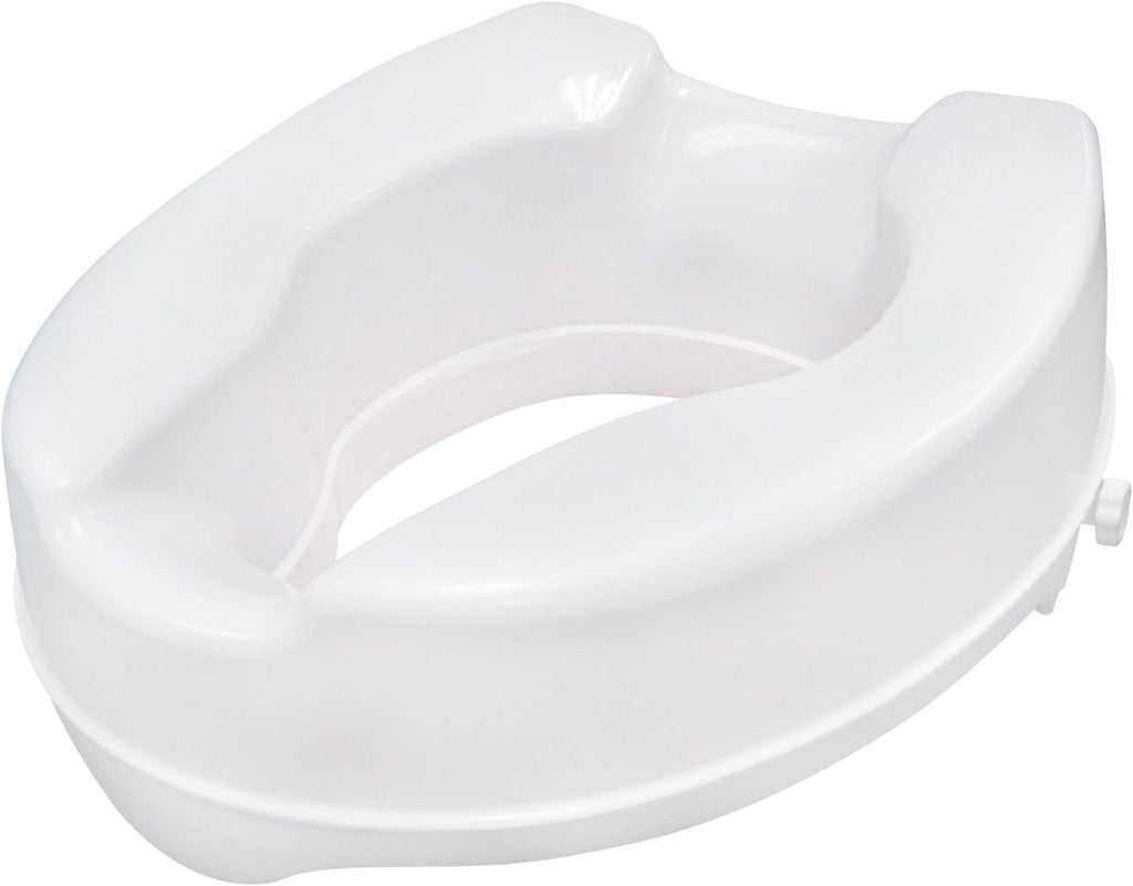 Drive Medical Raised Toilet Seat with Lock, Standard Seat, 4"