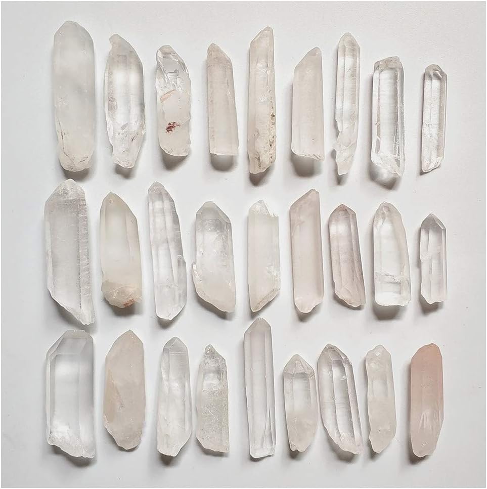 Colorsheng 100g 3.5oz 0.22lb Natural Quartz Crystal Column Points Shards About 20-30 Piece Lot Average Brand