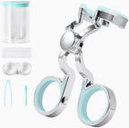 MUQING Daily Contact Lens Wearing Aids - Soft Silicone Remover and Insertion Tool Set Includes Tweezers, Case and Plunger Suction Cup (Green)