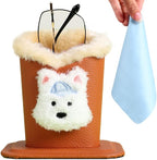 Plush Lined Eyeglasses Holder, Glasses Stand Case, Anti-scratch Glasses Storage Organizer for Desk, Nightstand, Office