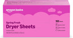 Amazon Basics Dryer Sheets Laundry Fabric Softener, Spring Fresh Scent, Reduces Static, Static Control, 160 Count
