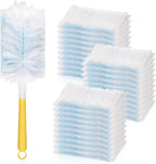 30 pcs Duster Refills Heavy Duty Disposable 180° Dusters Kit Electrostatic Multi-Surface Replacement with 1 Handle for Cleaning Kitchen Blue