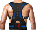 Magnetic Therapy Back Brace Posture Corrector Men's Women's Fully Adjustable Full Back Support Brace Shoulder Lumbar Support Relieves Neck, Back And Spine Pain(Large)