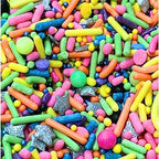 COOL MOM SPRINKLES Retro Neon 90's Sprinkles (4 oz.) – Themed Birthday Sprinkles for Decorating Cakes, Cupcakes, Cookies & Desserts – Glow Under UV Light - Mixed in the USA/Gluten-Free
