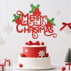 Merry Christmas Cake Topper Children's Party Decorations for Christmas Theme New Year Holiday Party Cake Decorations Supplies (Christmas 1)