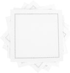 White Cotton Cocktail Napkins - 100% Cotton - 50 x pack - 4.5” x 4.5” - Hotel Quality, Soft & Absorbent, Ideal for Home, Party & Special Events, Bridal Showers, Wedding, Anniversary & Birthdays.