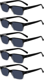 Eyekepper Vintage Reading Glasses for Men - 5 Pack Spring Hinges Classic Readers