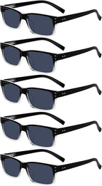 Eyekepper Vintage Reading Glasses for Men - 5 Pack Spring Hinges Classic Readers