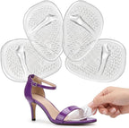 Ball of Foot Cushions for Women (2 Pairs), Anti-Slip Gel Metatarsal Pads & Forefoot Inserts for High Heels Flats Dress Shoes - All Day Comfort | One Size Fits Most