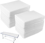 DEAYOU 40 PCS Disposable Spa Bed Sheets, Waterproof Massage Table Sheet Protector, Non Woven Fabric Bed Cover for Massage Therapy, Beauty Salon, Tattoo, Hotels, Esthetician, 31" x 67", Oil-Proof