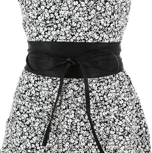 FASHIONGEN - Woman leatherette waisband Obi Belt, MICA