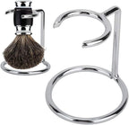 Shaving Brush Stand, Shave Brush Stand, Shaving Stand Artistic Lightweight Stainless Steel Silver Shaving Brush Holder Safety Brush Kit Suitable for Men