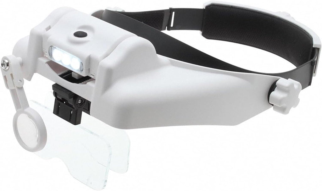 Aven Tools 26115 - Headband Magnifier with LED Light and Multiple Lenses (1x, 1.5X, 2X, 2.5X, 3.5X)