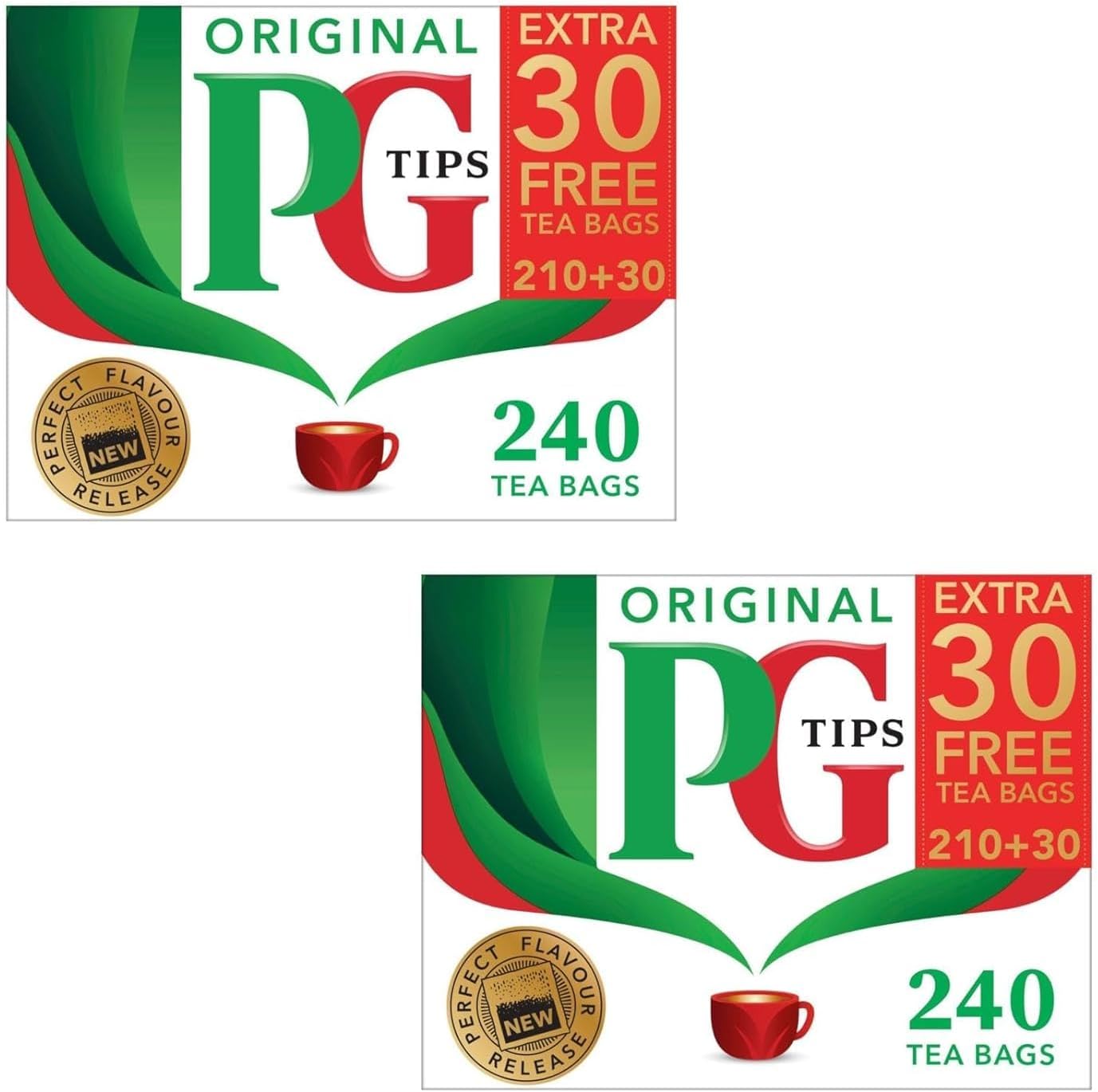 PG Tips Black Tea Original Tea Bags - 240 Count (2-PACK)
