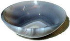 Jet Natural Blue Lace Agate Bowl 2" Gemstone A+ Hand Carved Rare Crystal Free Booklet Crystal Therapy Image is JUST A Reference.