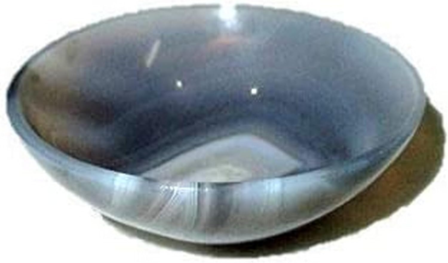 Jet Natural Blue Lace Agate Bowl 2" Gemstone A+ Hand Carved Rare Crystal Free Booklet Crystal Therapy Image is JUST A Reference.