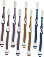 minkissy 8Pcs Soft Silicone Replacement Heads for Adult Toothbrushes Ergonomic Design Portable Travel Use for Household Teeth Care