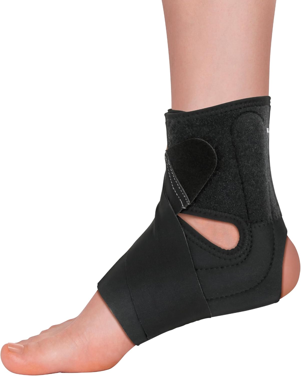 MUELLER Sports Medicine Comfort Flex Ankle Stabilizer, Ankle Pain Relief Support for Men and Women, Ideal for Sprains, Strains, Arthritis, Black, One Size